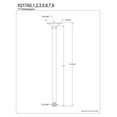 thumbnail image 2 of Kingston Brass K217A0 Trimscape Ceiling Support, Matte Black, 2 of 2
