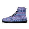 thumbnail image 6 of Psesaysky High-top Barefoot Shoes with Blue Tribal Stripes Leather Barefoot Shoes for Women Water-Resistant Sneakers, 6 of 7
