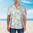 thumbnail image 4 of Lsque Love You Rabbit pattern Hawaiian Shirt for Men, Unisex Summer Beach Casual Short Sleeve Button Down Shirts-3X-Large, 4 of 9