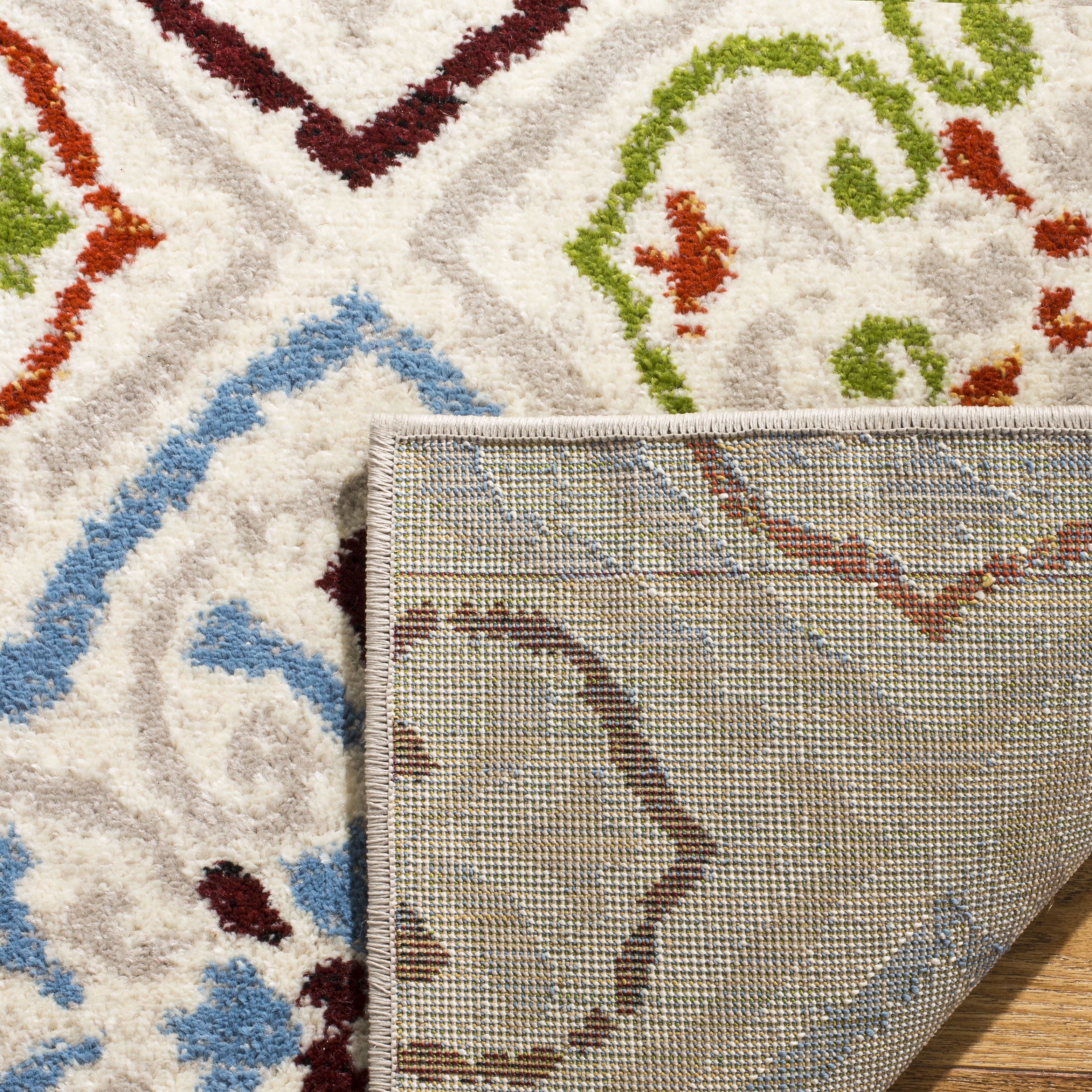 SAFAVIEH Sagamore Jenessa Geometric Medallion Area Rug, Light Grey/Terracotta, 8' x 10'