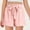 Pink, variant on Girls Cotton Linen Shorts with Pockets- Summer Casual Elastic waist Cute Kids Play Shorts Pink Size 6