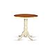 thumbnail image 3 of Table de Comptoir Ronde en Lin Blanc, 3 of 4