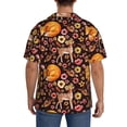 thumbnail image 3 of Rateoe Woodland Creatures Floral Print Mens Front Pocket Hawaiian Shirts Casual Shirts Short Sleeve Button Down Beach Tropical Shirts-XX-Large, 3 of 5