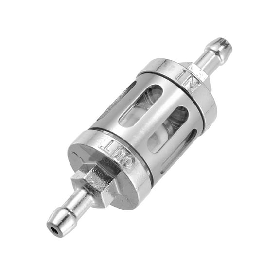 Unique Bargains Silver Tone 8mm Fuel Filters Engine Inline Gas Fuel Line Filter Replacement for Motorbike Dirt Bike