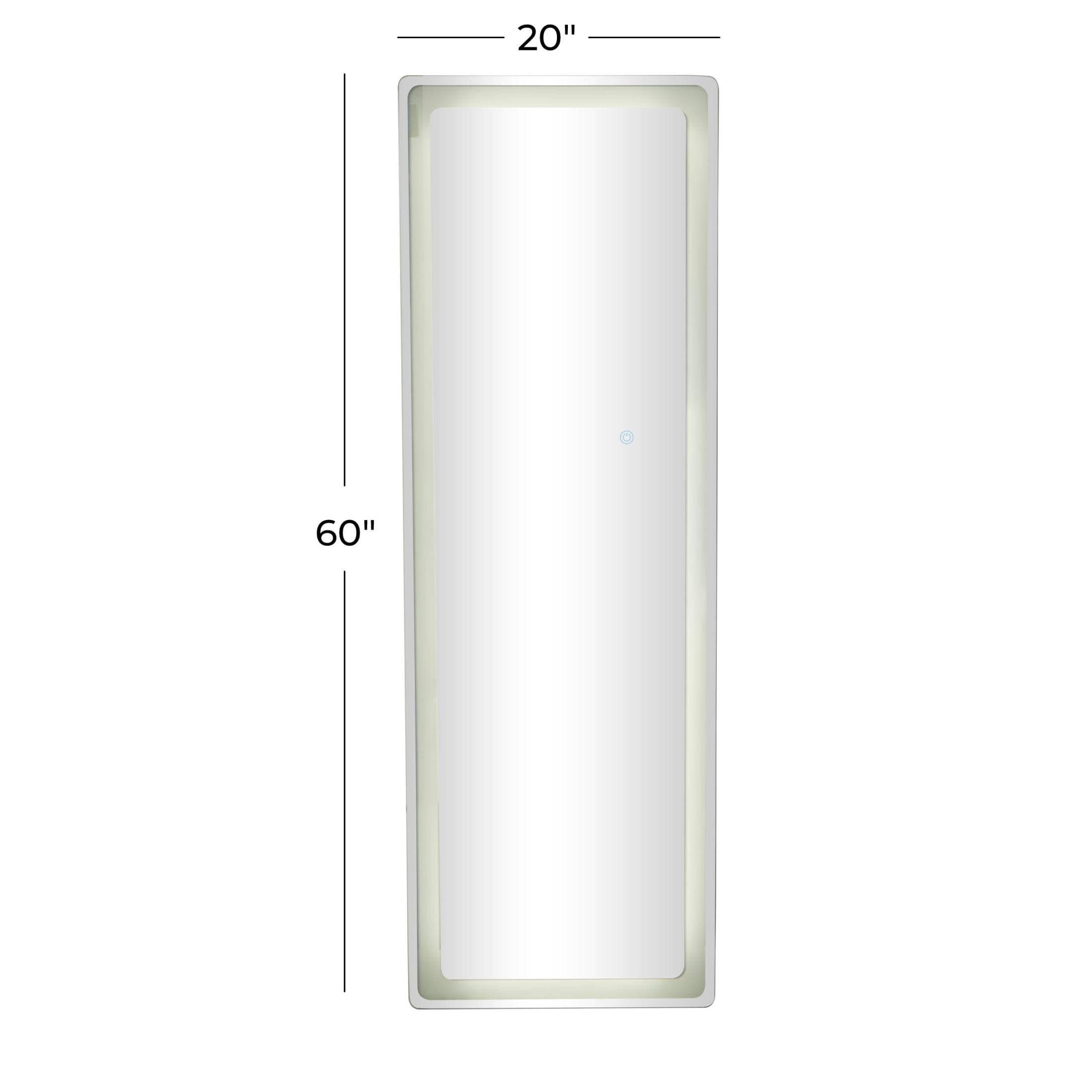 DecMode 20" x 59" Silver LED Mirror