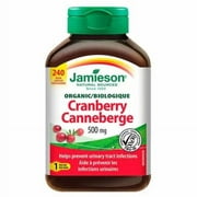 Jamieson Organic Cranberry 500mg - 240 Vegan Capsules | Urinary Tract Health