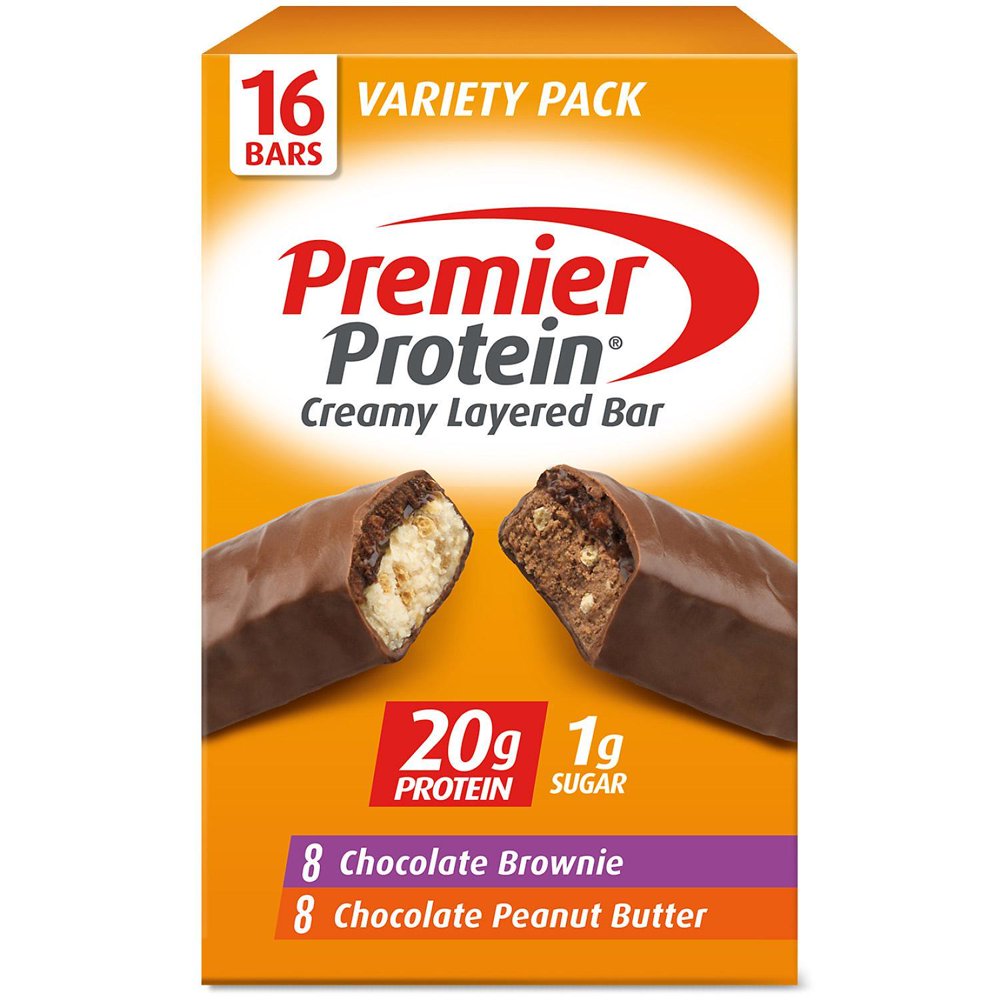 Premier Protein 20g Protein Bar, Variety Pack Chocolate Brownie
