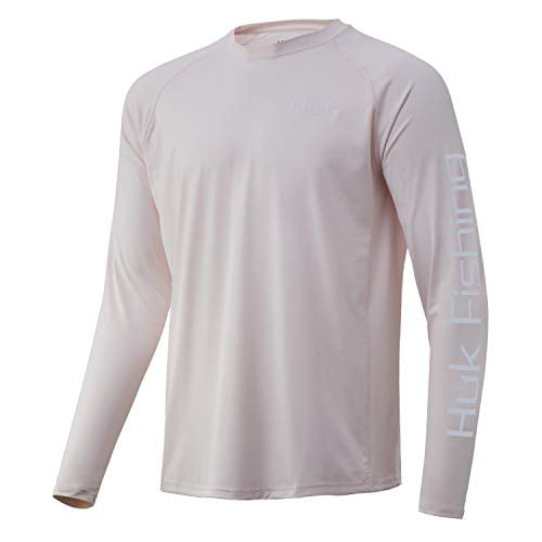 HUK Men's KC Pursuit Long Sleeve Sun Protecting Fishing Shirt,  Dorado-Barley Pink, XX-Large