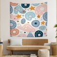 thumbnail image 3 of Boho Ethnic Durable Country Tapestry, Abstract Shapes Tribal Boho Pastel Tones Tapestry Curtain 51x59in, Midcentury Modern Stars Big Tapestry for House Bedroom Home Office College, 3 of 5