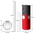 thumbnail image 6 of 20 oz Tumbler with Straw and Lid，Stainless Steel Double Wall Insulated Water Bottle, Cartoon Mouse Skinny Tumbler Vocation Gifts for Girls and Women, 6 of 6