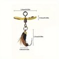 thumbnail image 3 of 5pcs Hand-Tied Fly Fishing Lures with Spinning Sequins, Carbon Steel Trout Baits for Angling and Hunting, 3 of 9