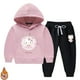 thumbnail image 3 of Hello kitty moda dibujos animados Otoño/Invierno niños suéter con capucha + pantalones casuales niños grandes más ropa gruesa de terciopelo cálido invierno, 3 of 4