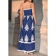 thumbnail image 5 of Vestido de Tirantes Finos con Estampado Floral y Bolsillos, Azul Marino L, 5 of 7