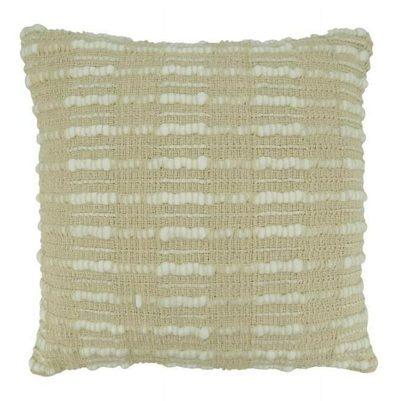 Saro Lifestyle Woven Striped Poly Filled Throw Pillow