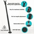 thumbnail image 4 of IHOMEPARK Black Patio Sliding Door Security Bar for Home Apartment, 19 to 52 Inch Adjustable, 2 in 1 Door Stoppers Barricade Security Bar (2 Packs), 4 of 7