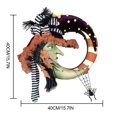 thumbnail image 2 of ZAXARRA Halloween Wreath Decoration Moon Maple Witch Hanging Ornament, 2 of 8