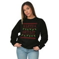 thumbnail image 4 of Ugly Christmas Lights Lets Get Lit Sweatshirt for Men or Women Brisco Brands S, 4 of 5
