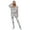 Silver, variant on jsaierl Women's Warm Sherpa Romper Fuzzy Fleece Onesie Pajama One Piece Bear Print Cute Zipper Hooded Jumpsuit Sleepwear Playsuit Christmas Pajamas