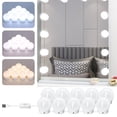 thumbnail image 2 of LED Makeup Mirror Light for Dressing Table Stepless Dimmable Wall Lamp USB Buttom 6 10 14Bulbs Lights ,Widely Use, 2 of 7