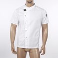 thumbnail image 4 of Lejafay Unisex Mens Women Chef Jacket Coat Restaurant Kicten Cooking Uniform White Short Sleeve M, 4 of 7
