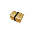 thumbnail image 2 of TAKENAKA Bento Nibble Box, Eco-Friendly Lunch Box Made in Japan, BPA and Reed Free, 100% Recycle Plastic Bottle Use, Microwave and Dishwasher Safe, Bento Box (Gold *Band: Orange) C104, 2 of 3
