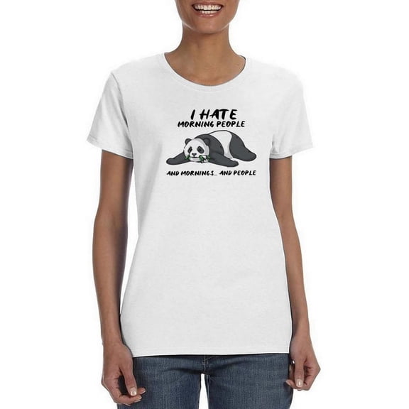 I Hate Mornings And People T-Shirt Women -Smartprints Designs, Female 5X-Large