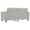 thumbnail image 3 of vidaXL 2-Seater Sofa Light Grey 140 cm Microfibre Fabric, 3 of 5