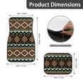 thumbnail image 5 of Pzuqiu Aztec Geometric Car Floor Mats Car Steering Wheel Cover 5 Piece Easy to Install Driver Passenger and Rear Floor Mats with Anti-Slip Pad Dust Proof Car Interior Accessories for Cars, 5 of 6