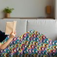 thumbnail image 3 of Penguin Soft Flannel Fleece Throw Blanket, Rainbow Colored Checkered Squares Pattern with Arctic Animal Cartoon Character, Cozy Plush for Indoor and Outdoor Use, 70" x 90", Multicolor, by Ambesonne, 3 of 5