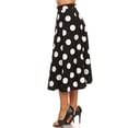 thumbnail image 2 of Women's Casual High Waist A-Line Midi Skirt with Elastic Waistband, 2 of 5