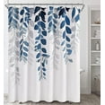 thumbnail image 5 of Blue Eucalyptus Shower Curtain for Bathroom Floral Watercolor Leaves on The Top Shower Curtain Botanical Shower Curtain Nature Fabric Bath Curtain Country Plant Cloth Bathroom Decor 72x72, 5 of 6