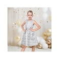 thumbnail image 4 of Sunny Fashion Girls Dress Gray Bow Jacquard Flared Sleeveless Princess Wedding Formal Special 6 Years, 4 of 7