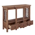 thumbnail image 3 of Linon Hayley Wood TV Media Stand in Brown, 3 of 4