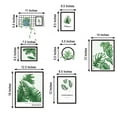 thumbnail image 2 of Efavormart Green Tropical Plant Leaves Flat Frame Wall Decals, Art Decor Stickers, 2 of 8