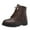 Brown, variant on Fesfesfes Fuax-Leather Boots For Women Winter Snow Keep Warm And Velvet Cotton Shoes Female Student Short 41(US:9)