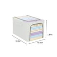 thumbnail image 3 of RKSTN Storage and Organization Clothes Storage Organizer Bins Containers, Stackable Storage Bins-Foldable Oxford Cloth Steel Frame Storage Box For Clothing Storage Reinforced Handles Steel Storage Bins, 3 of 5