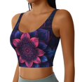 thumbnail image 5 of Sports Bra For Women, Bohemian Vintage Pattern Sports Bras For Women High Support, Workout Tank Tops Woman With Removable Cups, 5 of 8