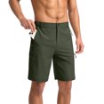 thumbnail image 1 of OIOLOYJM Shorts Cargo de Randonnée pour Hommes Légers Extensibles pour Extérieur Shorts Athlétiques Golf Camping Décontracté Gym Course avec 4 Poches Zippées Vert Armée P, 1 of 3