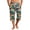 Army Green, variant on Mens Swim Trunks Men's Casual Hawaiian Print Drawstring Cropped Capri Pants Summer Swim Trunks Beach Shorts with Elastic Waist Resort Style for Vacation Pool Luau Army Green L