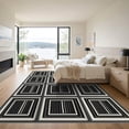 thumbnail image 3 of ODIKA 5'x7' Machine Washable Non-Slip Area Rug, Geometric Black High Traffic Rug, Black, 1106050, 3 of 7