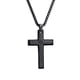 thumbnail image 2 of Collar de cruz negra con revestimiento de personalidad de acero de titanio de Europa y Estados Unidos, joyería de acero inoxidable para hombres, 2 of 5