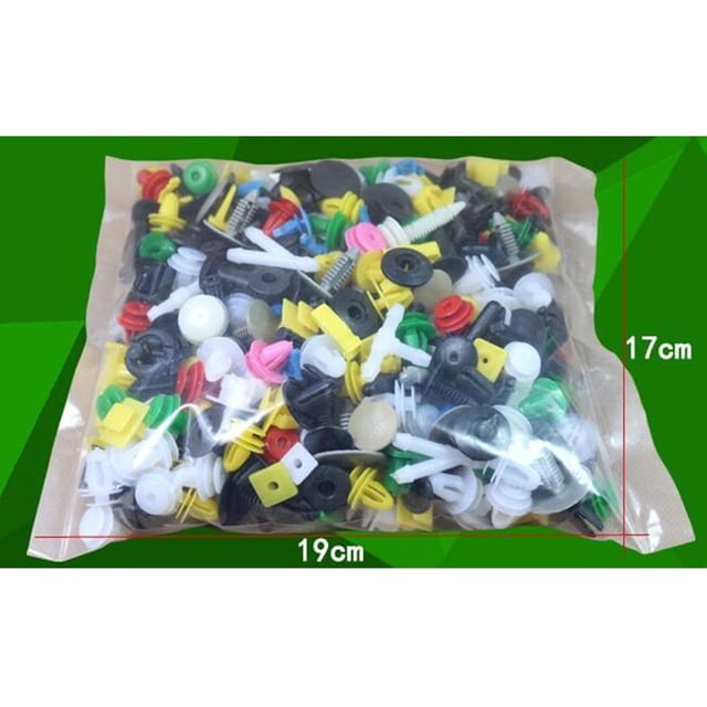 Push Pins Universal Plastic Fastener for rivet car Car Fender panel push pin Bumper Interior Panel Trim Rivet Color Size Random, 100pcs