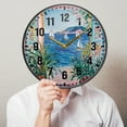 thumbnail image 6 of Yayeee Wall Clock Battery Operated 9.5" Silent Quartz Non-Ticking for Living Room Decor, Seaside Door, 6 of 8
