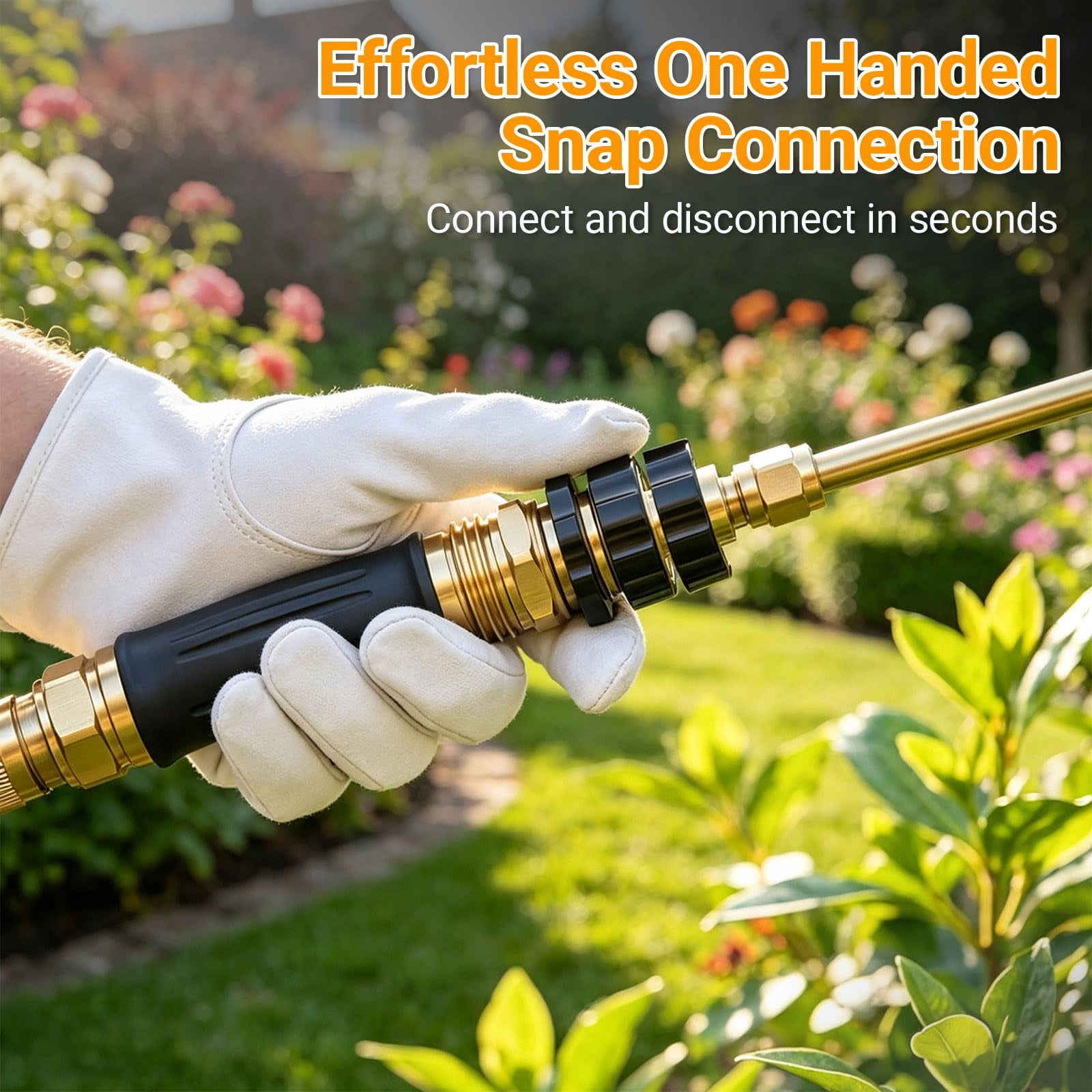 3/4 Inch Garden Hose Quick Connector, Quick Connect Hose Fittings with Gasket, Robust and lightweight structure