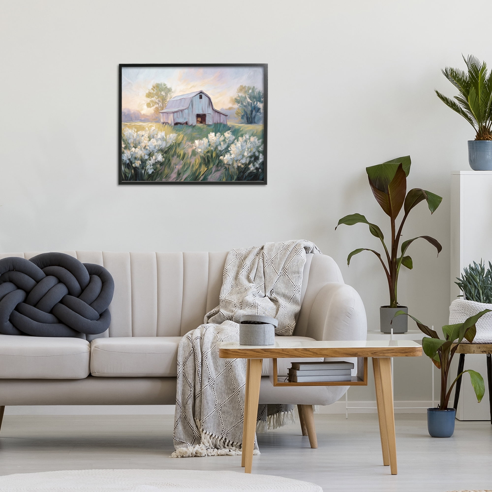 Stupell Industries Secluded Barn Landscape Black Framed Giclee Art, design by Kim Allen