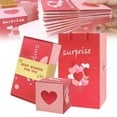 thumbnail image 2 of Valentine's Day Gift Treat Boxes,Portable Gift Boxes,Red Pink Heart Cardboard Box,Cupcake Box Valentines Gift Container for Goodie Cookie Candy Sweet Crafts Party Favor Supplies(Red), 2 of 9