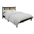thumbnail image 5 of Castle Place Rattan King Wooden Platform Bed, Black, 5 of 8