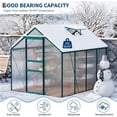 thumbnail image 4 of 6x8 FT Greenhouse Kit for Outdoors – Durable Aluminum Frame, Sliding Lockable Door, Adjustable Roof Vent, Gutter System, Easy Assembly–Black, 4 of 6