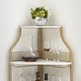 thumbnail image 1 of Kojooin Corner Wine Cabinet with Removable Wine Rack, Wine Bar Cabinet with Barn Door and Adjustable Shelves, Industrial Wine Cabinet for Dining Room, Living Room,Kitchen, 1 of 8