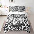 thumbnail image 3 of Homewish Retro Cheetah Pattern 7 Pieces Bedding Comforter Set,Jungle Animal Leopard Full Bedding Set,Rustic Flower Floral Fitted Sheet Flat Sheet For Men Women,Luxury Bedroom Decor, 3 of 9